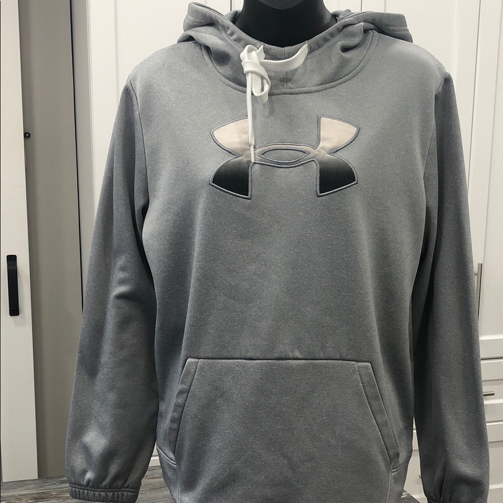 Under Armour Fleece Lined Hoodie – Small Loose Fit – Heather Gray